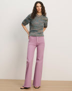 Veronica Beard Merivale Half-Sleeve Sweater - Stone Army Multi