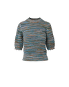 Veronica Beard Merivale Half-Sleeve Sweater - Stone Army Multi