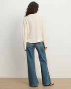 Veronica Beard Deveraux Pointelle Sweater - Ecru