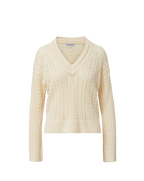 Veronica Beard Deveraux Pointelle Sweater - Ecru