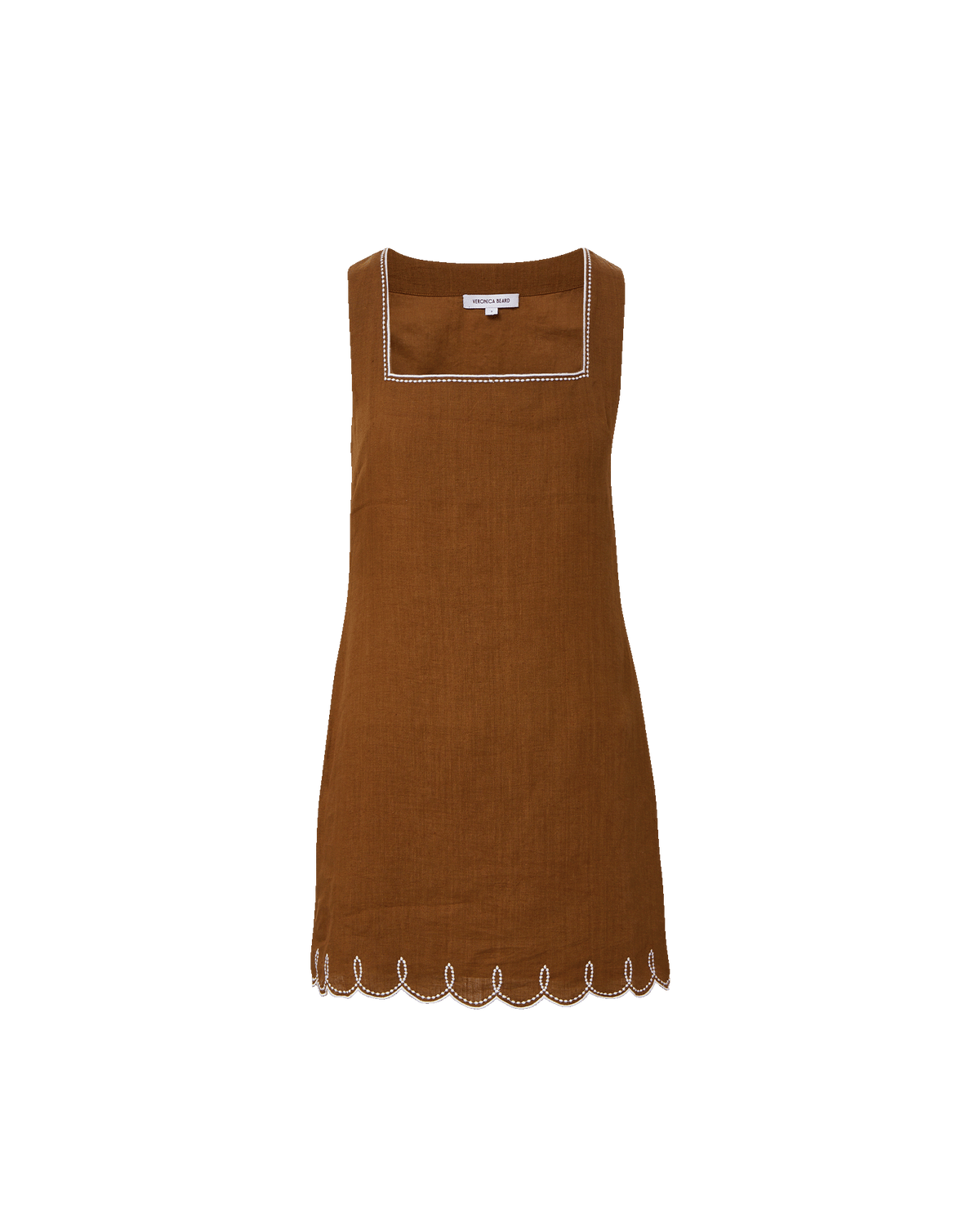 Shanice Linen Mini Dress in Light Brown | Veronica Beard