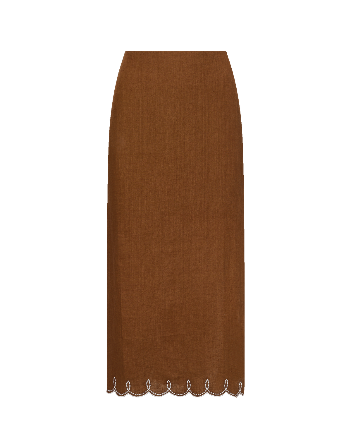 Malou Linen Maxi Skirt in Light Brown | Veronica Beard