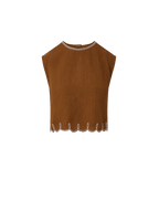 Veronica Beard Kessan Linen Top - Deep Ochre