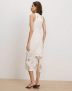 Veronica Beard Upten Eyelet Midi Dress - Dove White