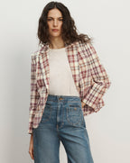 Veronica Beard Tyra Plaid Dickey Jacket - Orchid Haze Multi