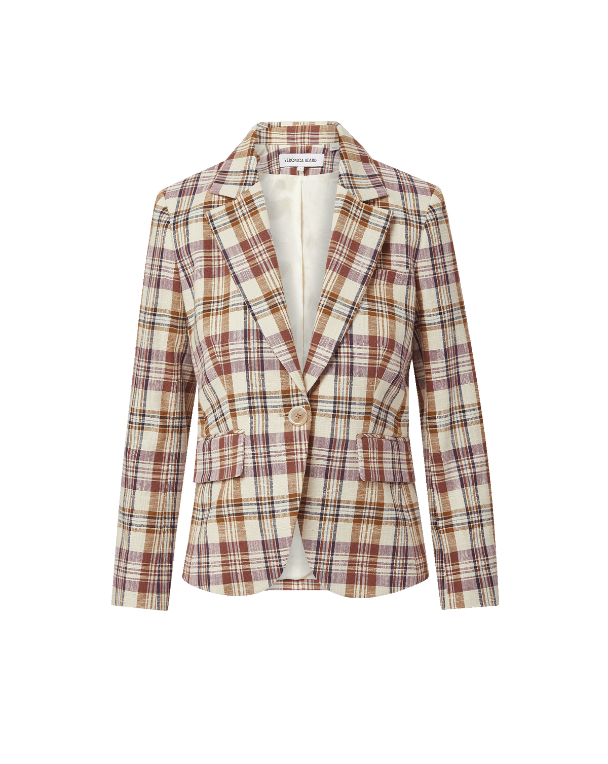 Tyra Plaid Dickey Jacket in Orchid Haze Multi | Veronica Beard