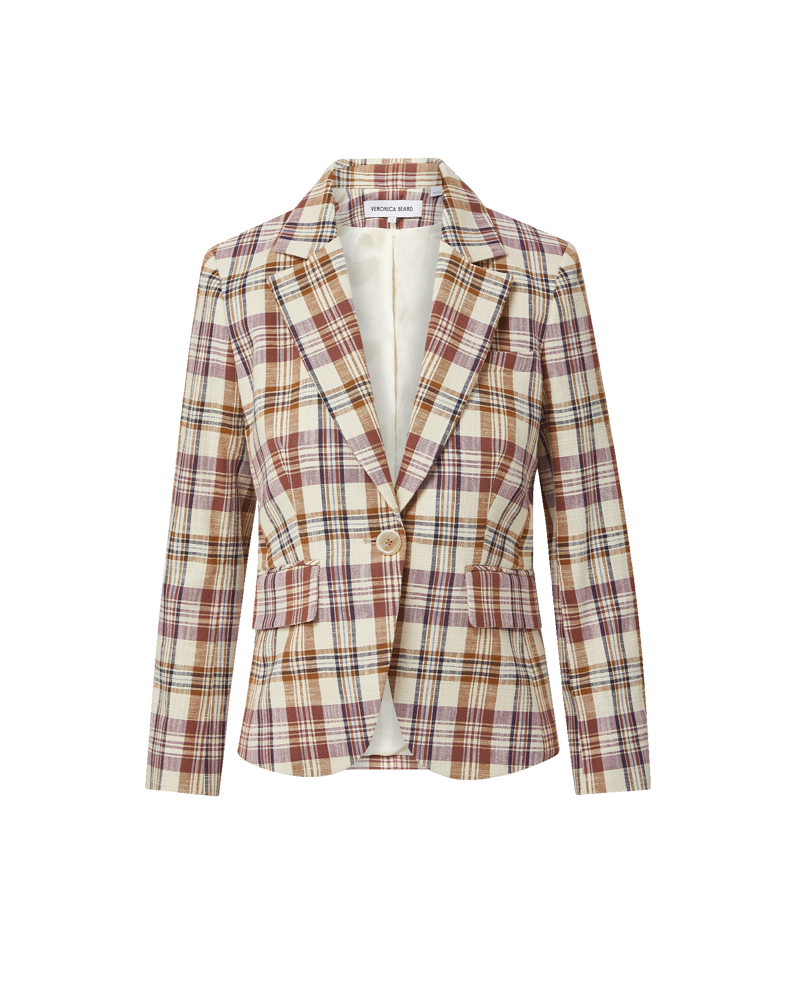 Veronica Beard Tyra Plaid Dickey Jacket - Orchid Haze Multi