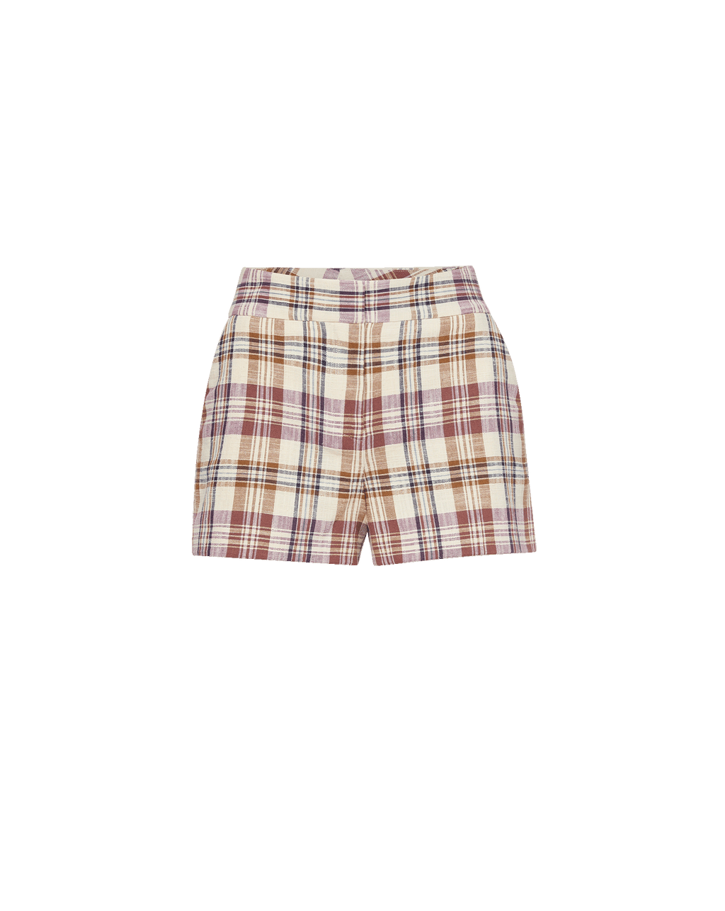 Veronica Beard Allen Plaid Short - Orchid Haze Multi