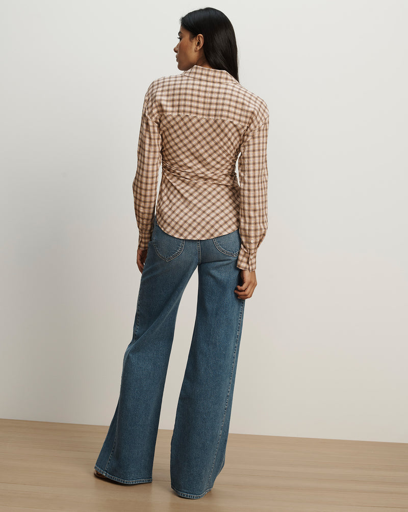 Veronica Beard Devra Button-Down Shirt - Elderberry Multi