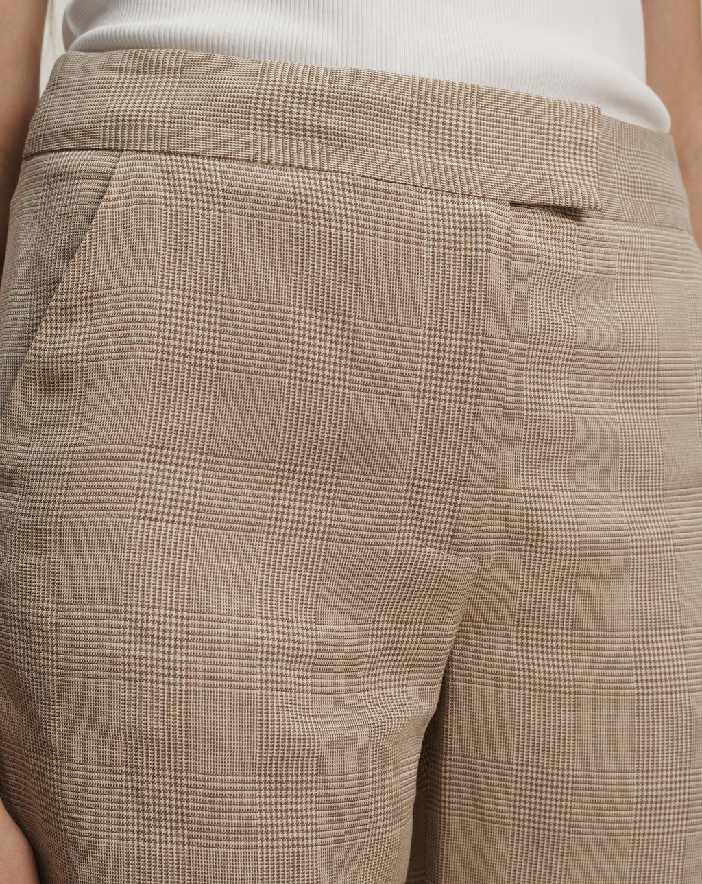 Veronica Beard Broderick Plaid Pant - Dark Acorn/Dove