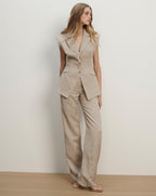 Veronica Beard Sorenne Plaid Vest - Dark Acorn/Dove Multi