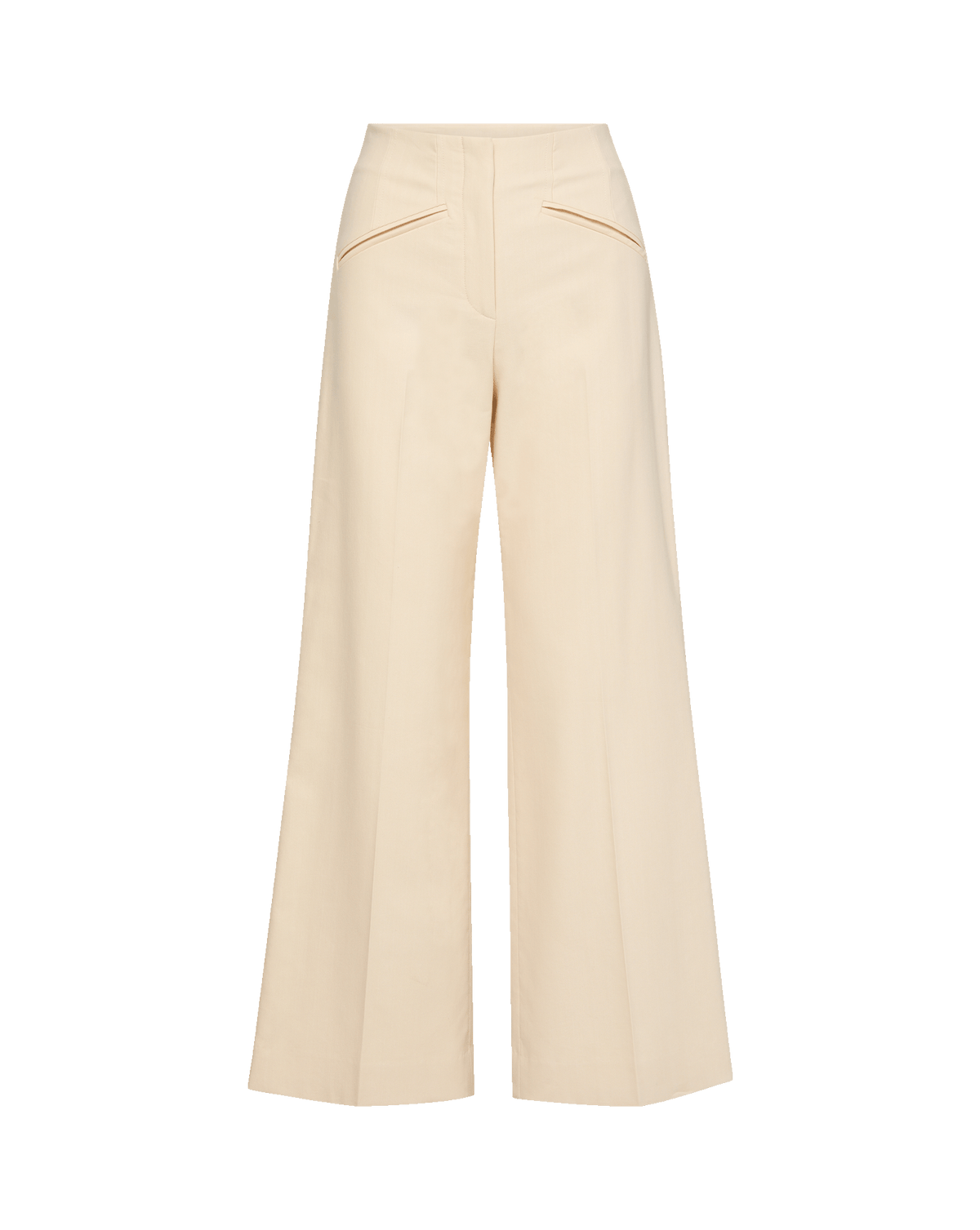 Cassidee Wide-Leg Pant in Ecru | Veronica Beard