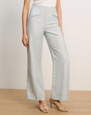 Veronica Beard Cassidee Wide-Leg Pant - River Mist