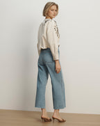 Veronica Beard Emeren Embroidered Jacket - Ecru