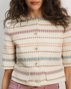 Veronica Beard Orville Striped Jacket - Ecru Multi