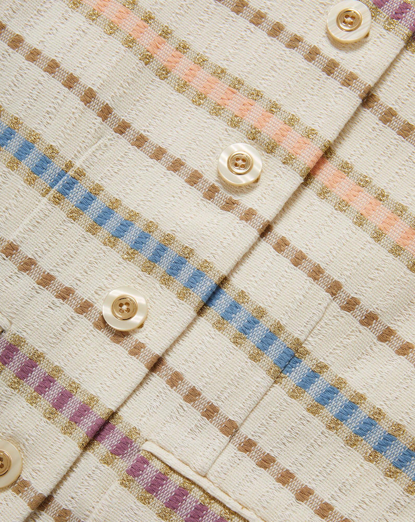 Orville Striped Lady Jacket in Ecru Multi | Veronica Beard