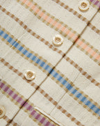 Veronica Beard Orville Striped Jacket - Ecru Multi