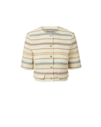 Veronica Beard Orville Striped Jacket - Ecru Multi