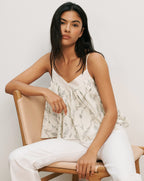 Veronica Beard Mariale Floral Tank Top - Dove Multi