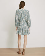 Veronica Beard Paisley print mini dress with smocked waist.