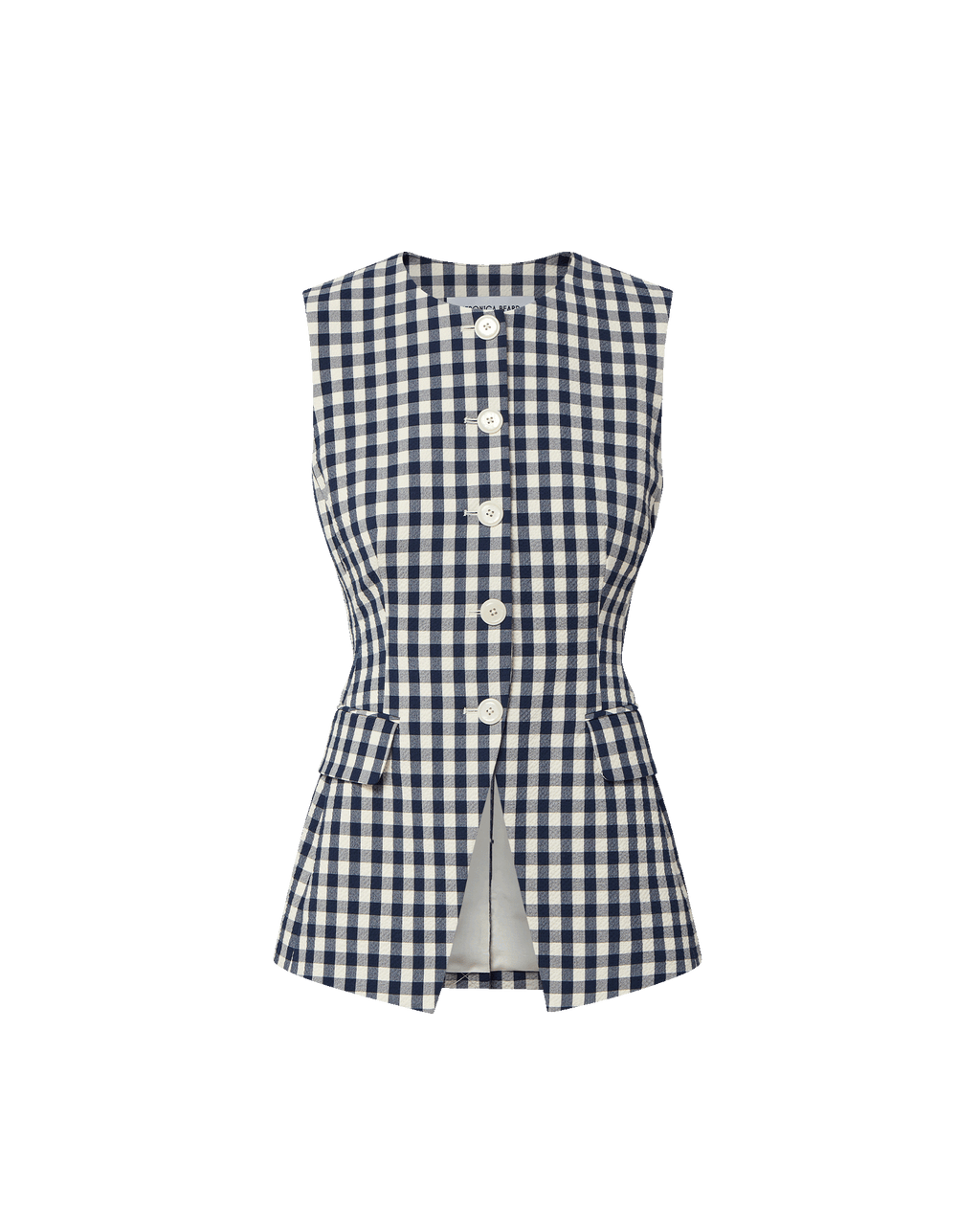 Veronica Beard Lois Vest - Navy/Dove White