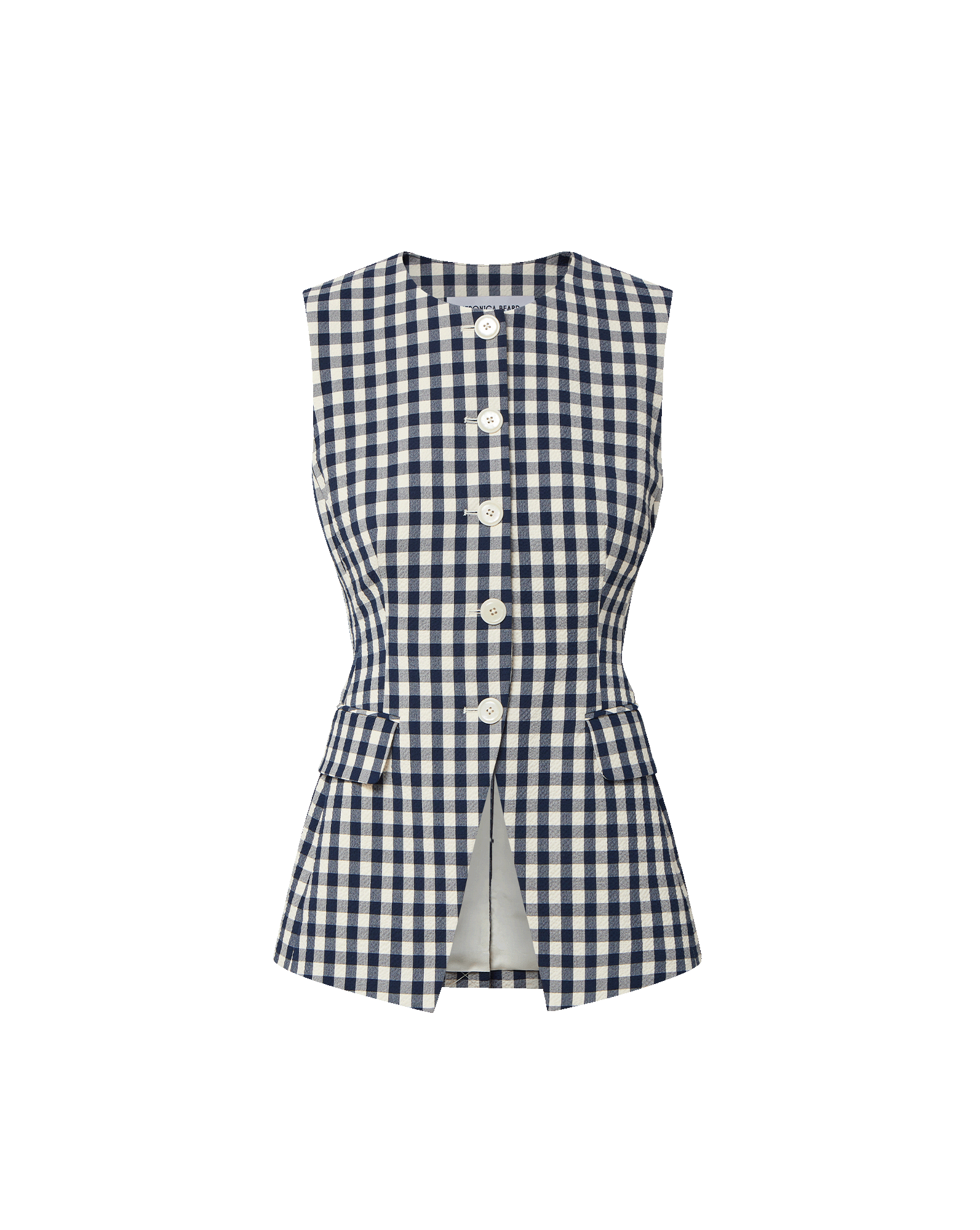 Veronica Beard Lois Vest - Navy/Dove White