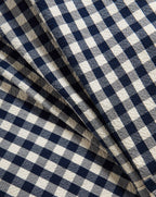Veronica Beard Navy and white gingham seersucker shorts