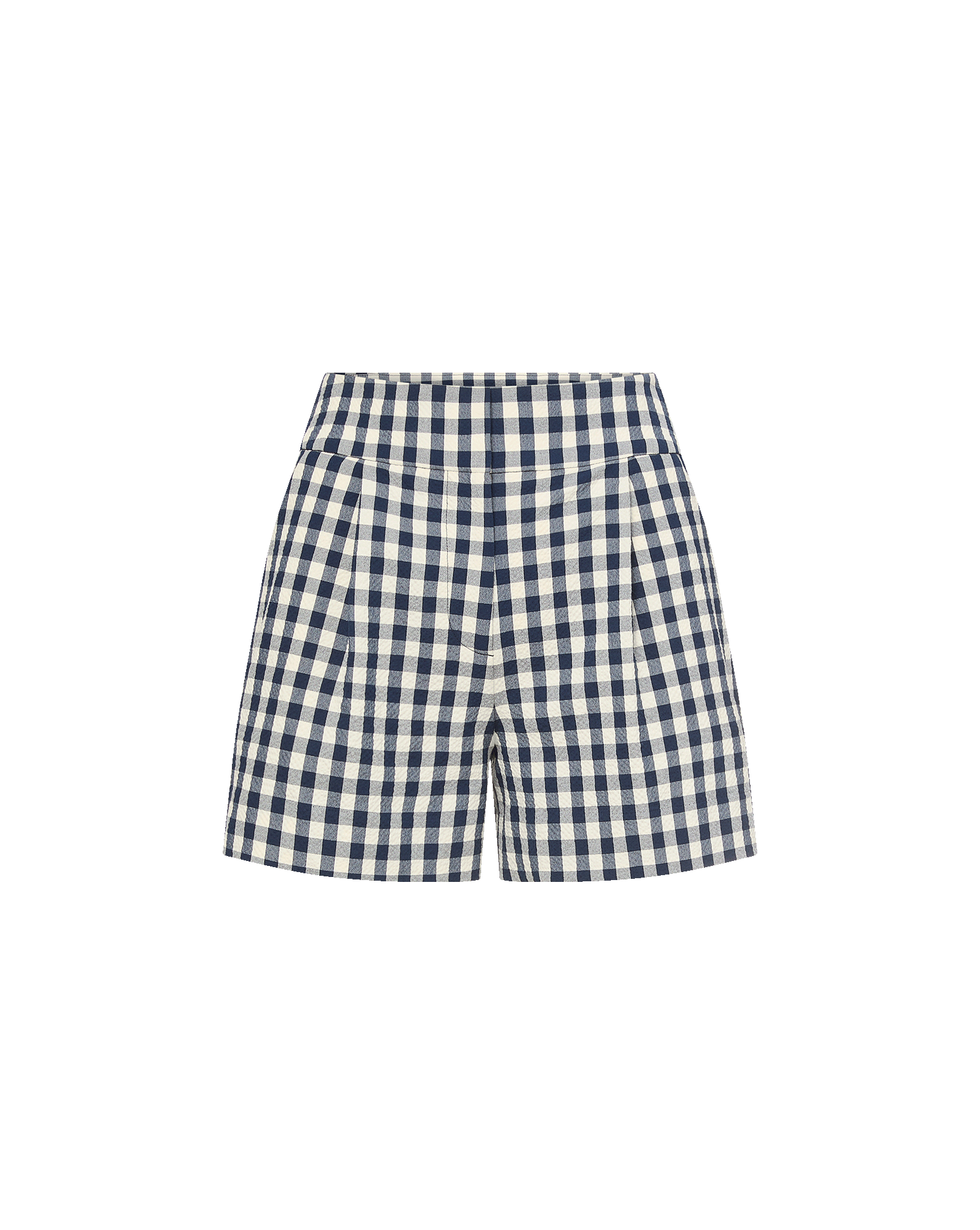 Veronica Beard Haina Gingham Short | Navy|Dove White