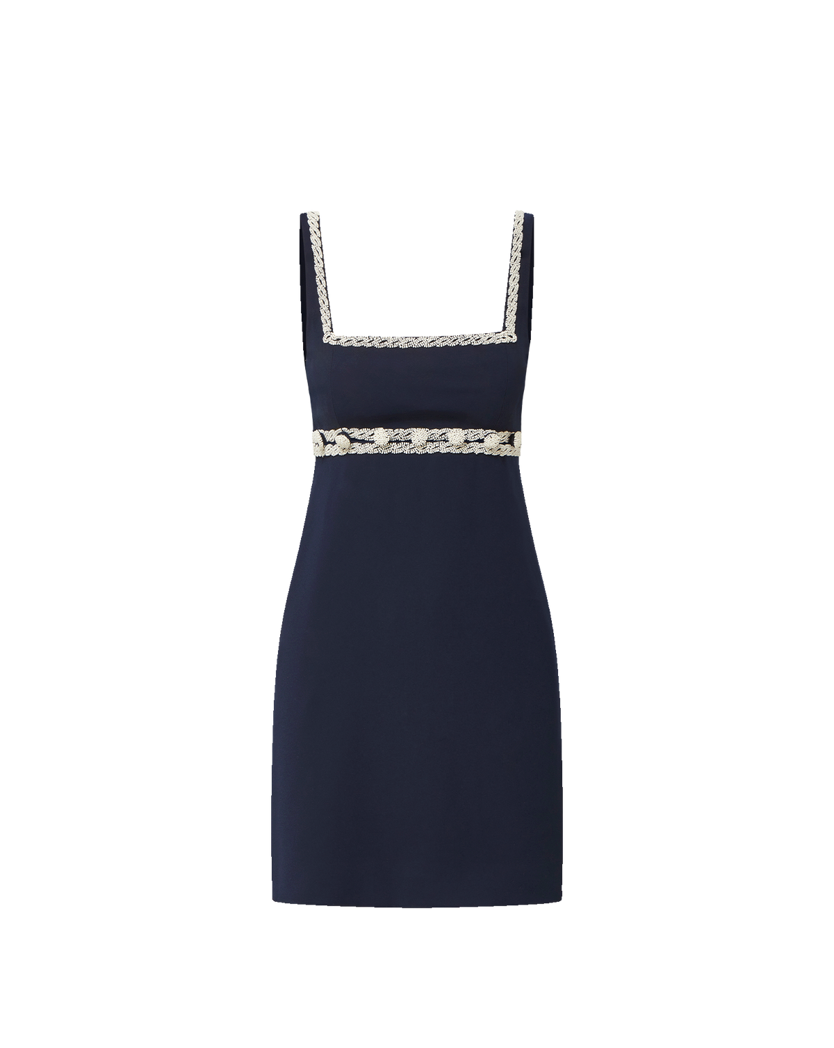 navy mini formal dress Veronica Beard Lunette in Neckline_