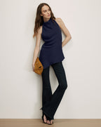 Veronica Beard Radford Tunic Top - Navy