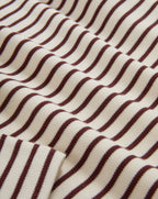 Veronica Beard Hovey Striped Top - Dove White/Raisin