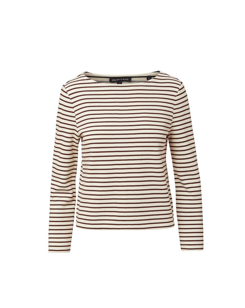 Bellamie Mixed Media Top in White | Veronica Beard