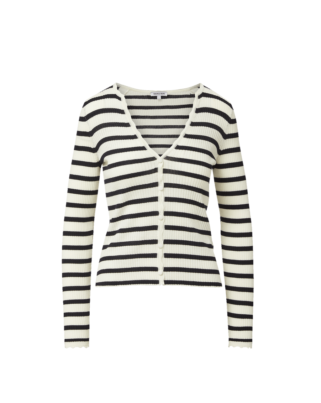 Veronica Beard Anwin Cardigan - Dove White/Navy