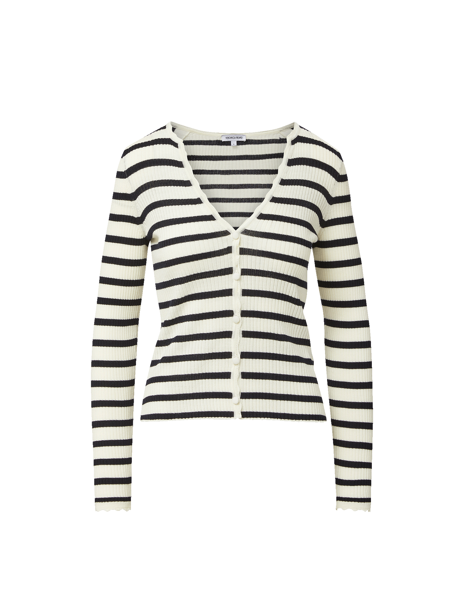 Veronica Beard Anwin Cardigan - Dove White/Navy