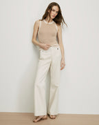 Veronica Beard Beige knit sweater tank top.