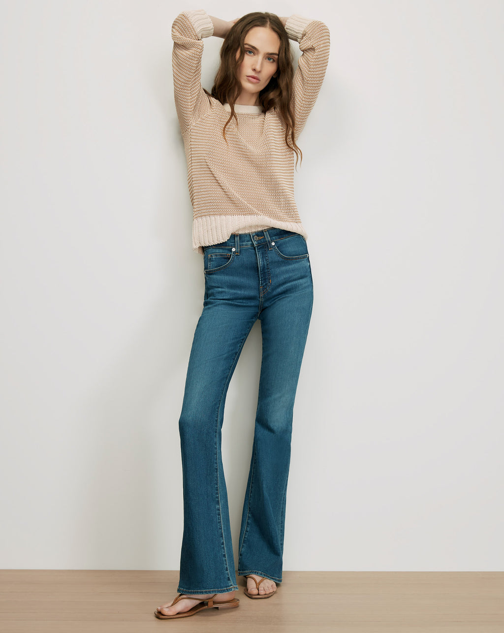 Veronica Beard Orlian Pullover - Chai/Ecru