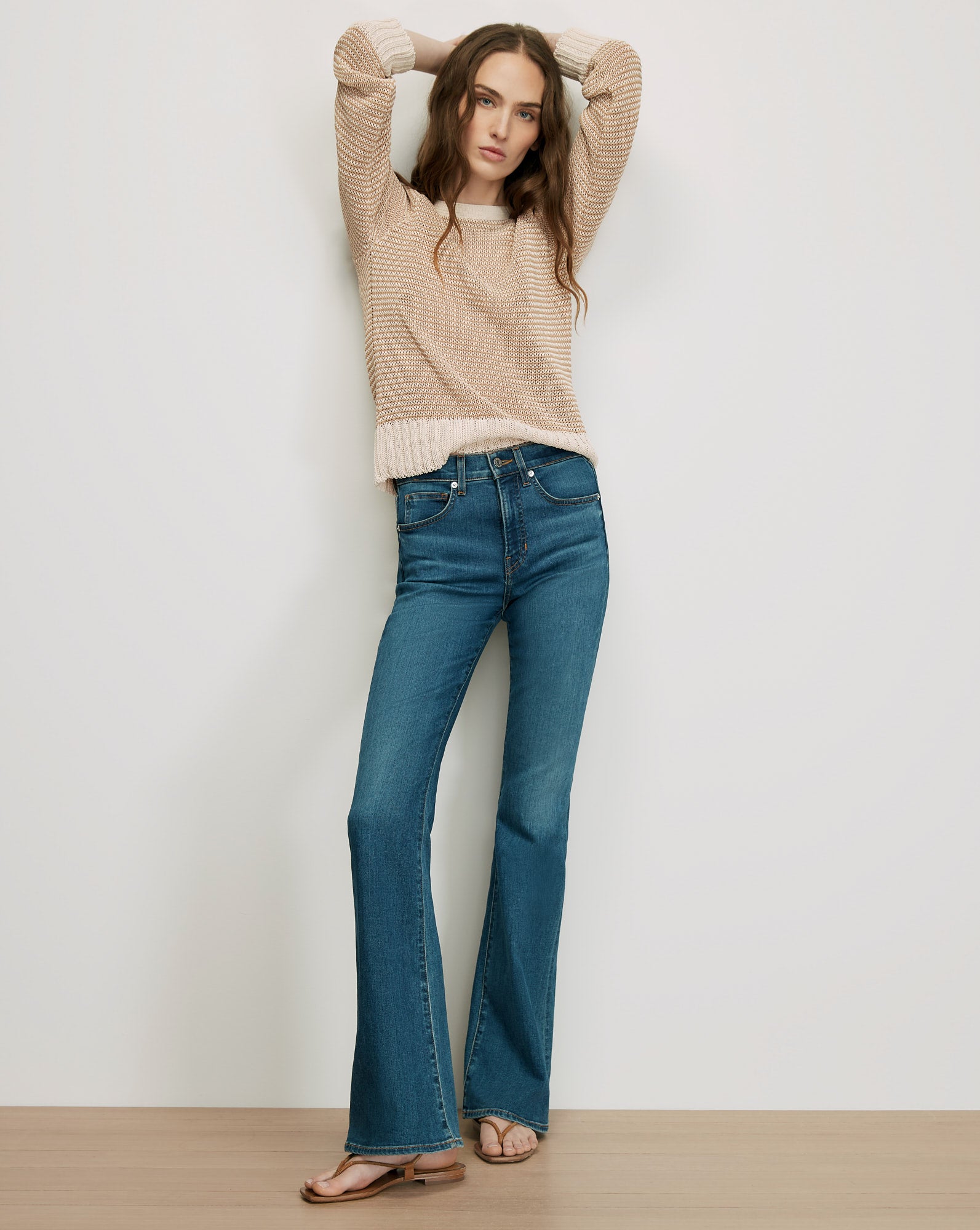Veronica Beard Orlian Pullover - Chai/Ecru