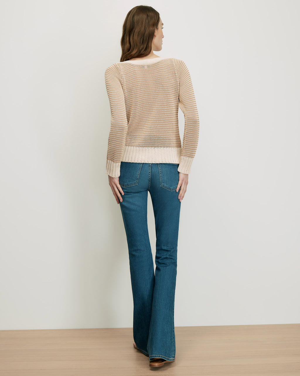 Veronica Beard Orlian Pullover - Chai/Ecru