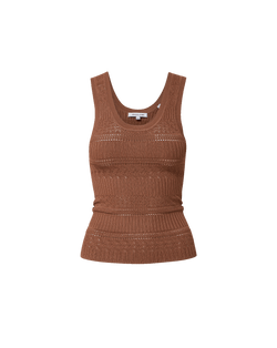 Veronica Beard Brown knit sweater tank top.