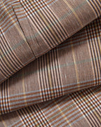 Veronica Beard Brown plaid pant with white and green lines