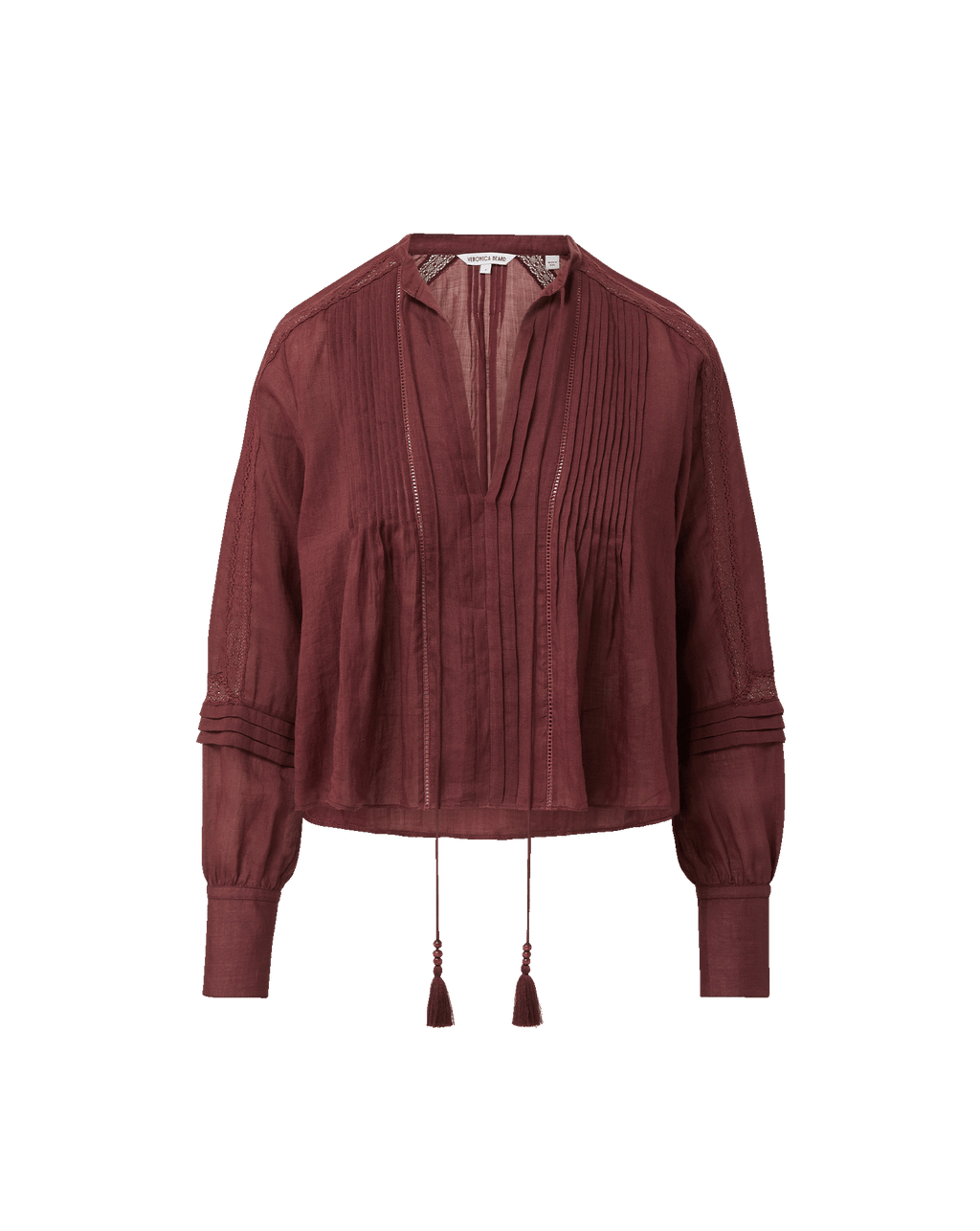 Veronica Beard Sawyer Blouse - Raisin