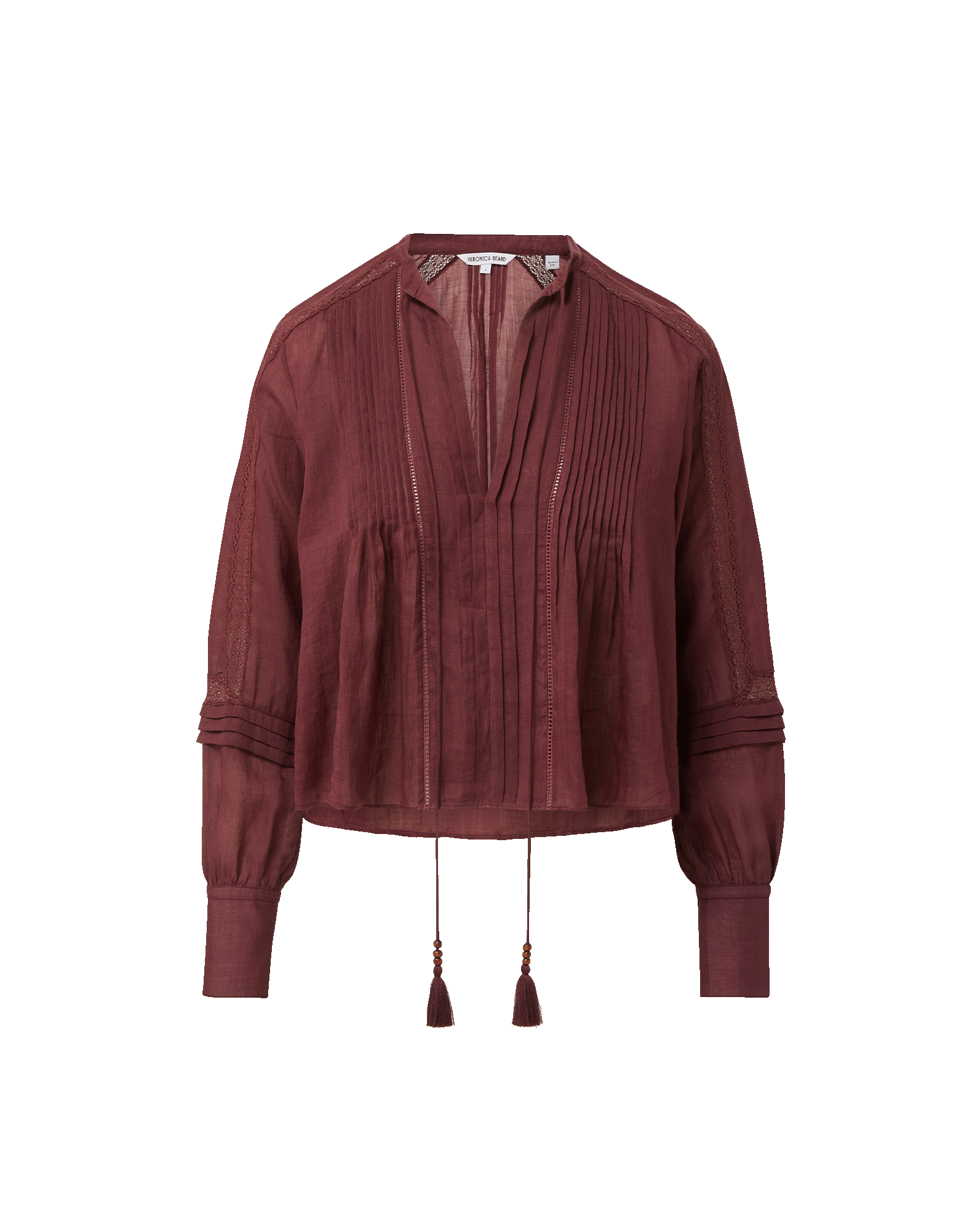 Veronica Beard Sawyer Blouse - Raisin
