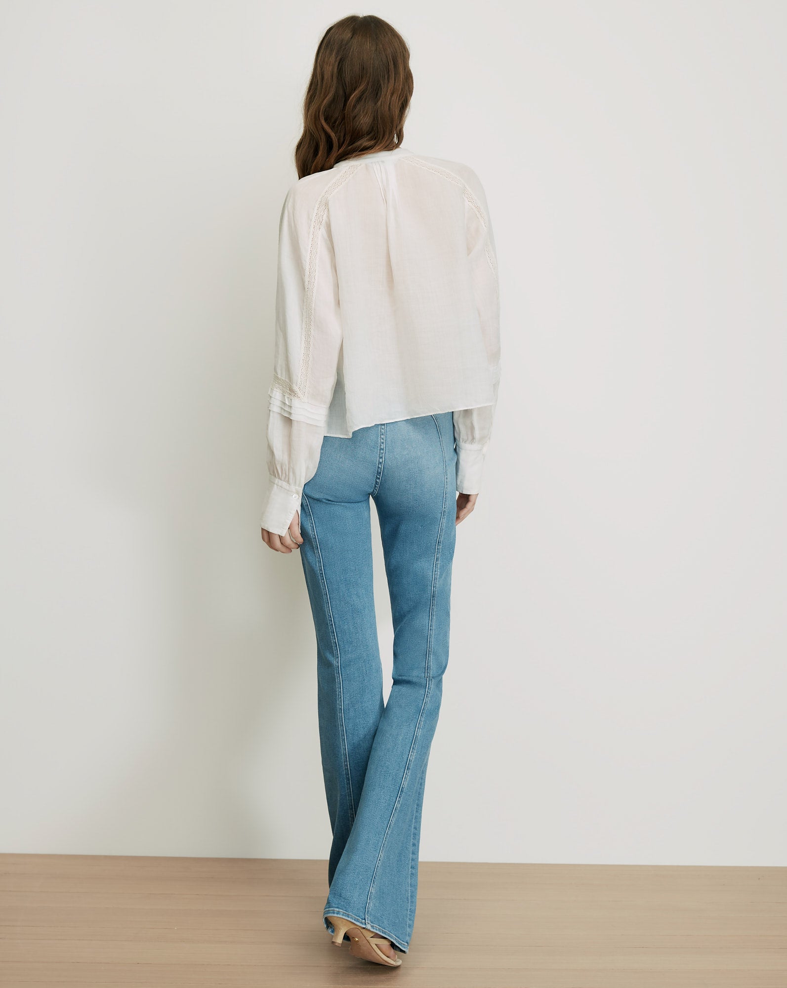 Sawyer Self-Tie Blouse in White | Veronica Beard