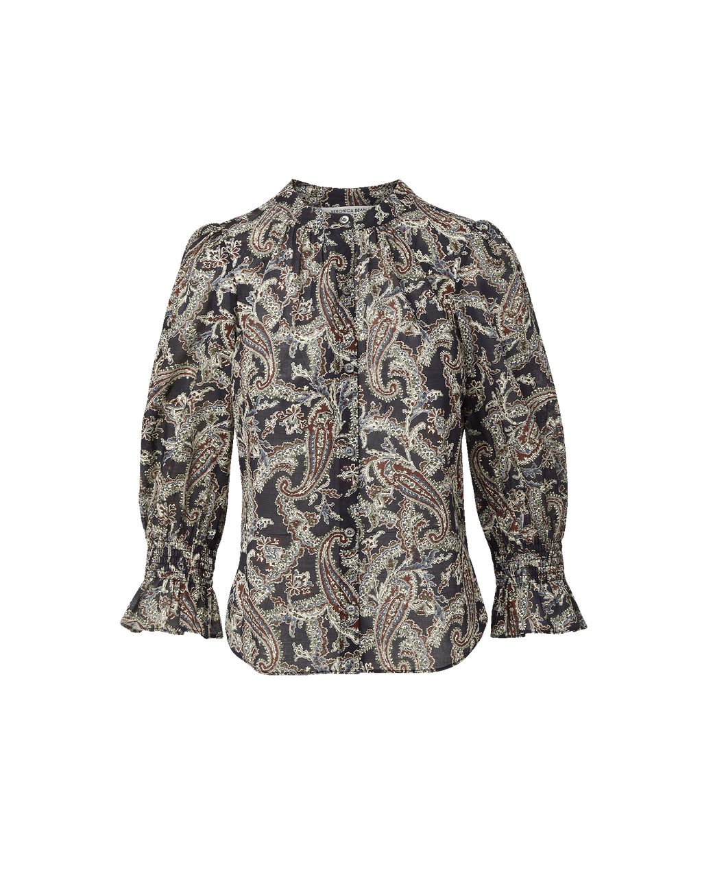 Veronica Beard 3/4 Ashlynn Blouse - Navy Multi