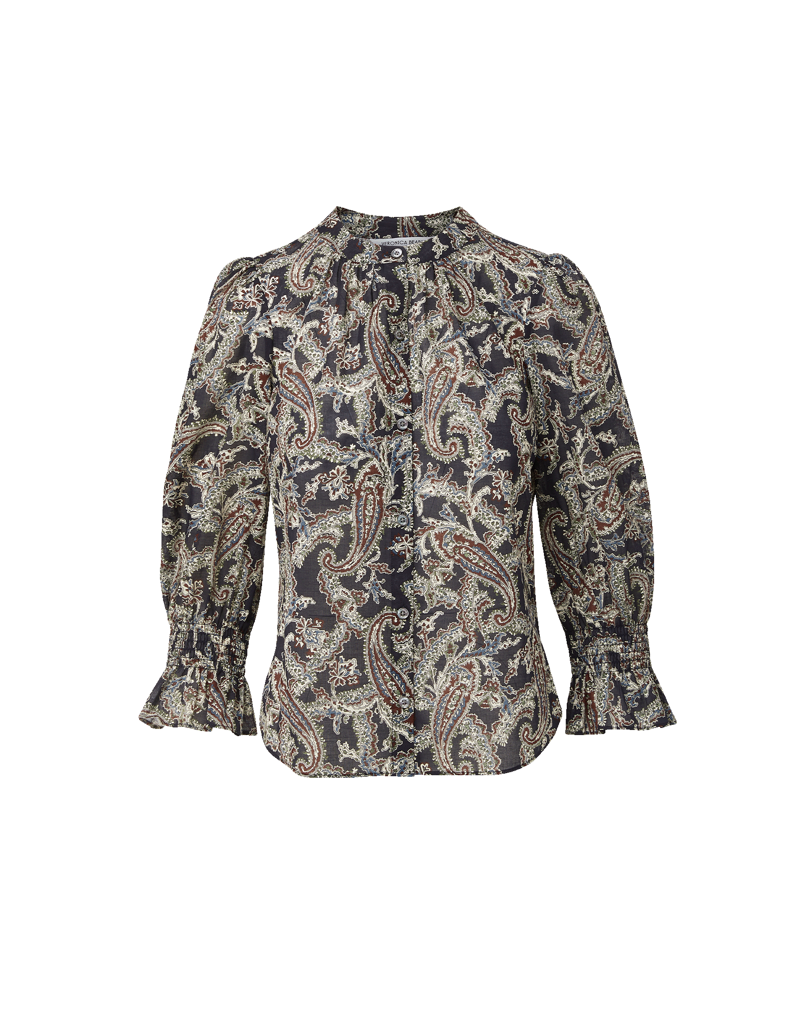 Veronica Beard 3/4 Ashlynn Blouse - Navy Multi