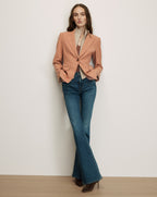 Veronica Beard Peach tweed blazer jacket