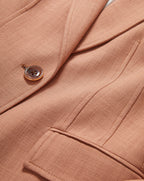 Veronica Beard Brown jacket with single button and pocket.