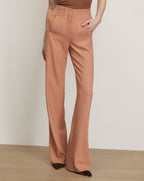 Veronica Beard Orange wide-leg pants with front pleats.