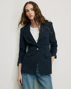Veronica Beard Navy belted blazer jacket