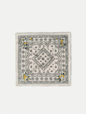 Veronica Beard Embroidered Bandana - Ecru/Navy